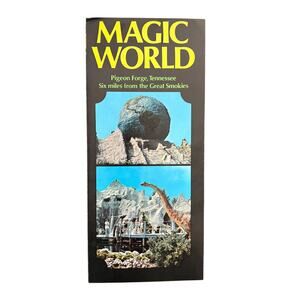 1970's Magic World Pigeon Forge Tennessee Vintage Travel Brochure with Park Map